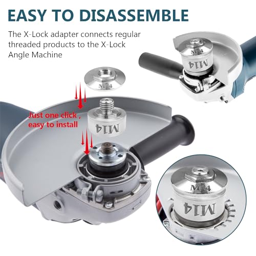 2 Stück Schleifmaschine, Zubehör, Gewindeadapter M14 + 5/8-11 Flansch M14, Edelstahl, Schleifmaschine, Werkzeug zum Schleifen von Holz, für Winkelschleifer