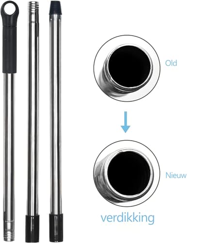 Lanhope Gummibesen für den Innenbereich, Kehrmaschine mit Rakelkante 127 cm Verdickung Verstellbarer Griff, Kratzfeste weiche Borsten, Outdoor-Besen für Haustiere Katzen Hunde Teppich Küche