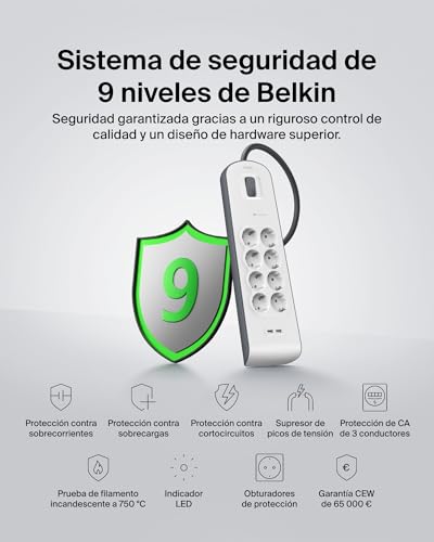 Regleta Belkin de 8 tomas para proteger tus electrodomésticos 4