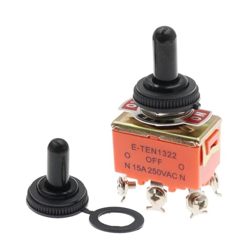 Interruptor basculante de palanca E-TEN1322 de 6 pines para proyectos de control y restauración 2