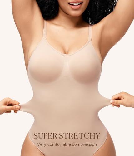 BRABIC Bodysuits for Women Tummy Control Shapewear Seamless Round Neck Butt Lifter Body Shaper Tank Top4