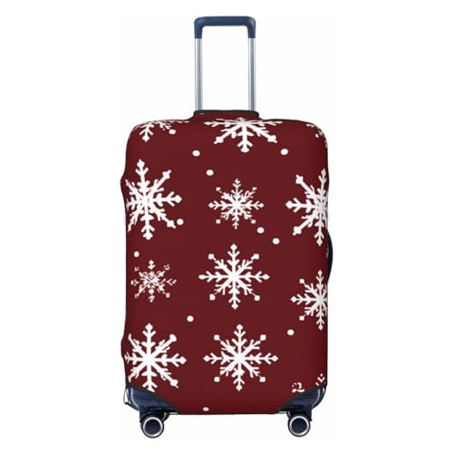 Luggage Cover Protector Xmas Snowflakes Pattern Suitcase Cover With Zipper, Luggage Cover For 29