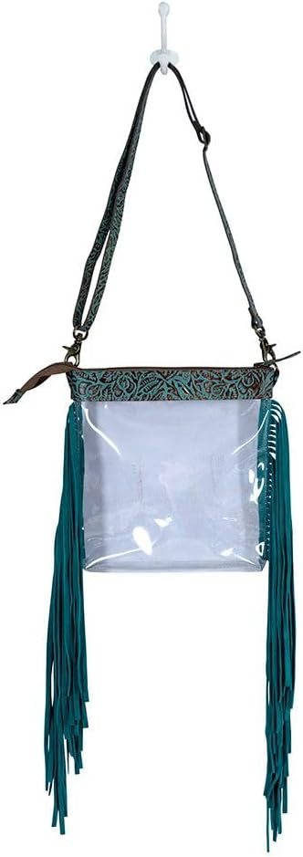 Myra Bag Clear Bag for Women - Western Upcycled Leather Shoulder Bag Tiffany - Image 5