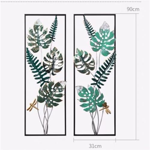 Image of SHREE 'O' GREEN TECH Gold Metal Wall Decor Leaf Wall Hanging Decoration, Set of 3 Metal Wall Art Home Decor for Living Room Office Bedroom Hotel (Design -3)