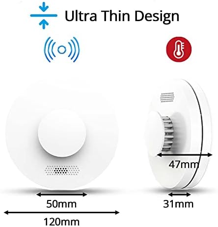 SAFE TECH Wireless Interlinked Heat Alarm, Heat Detector with Tamper-Proof 10 Year Battery, Test and Hush Alarms, BS 5446 CE Certified New Scottish Legislation
