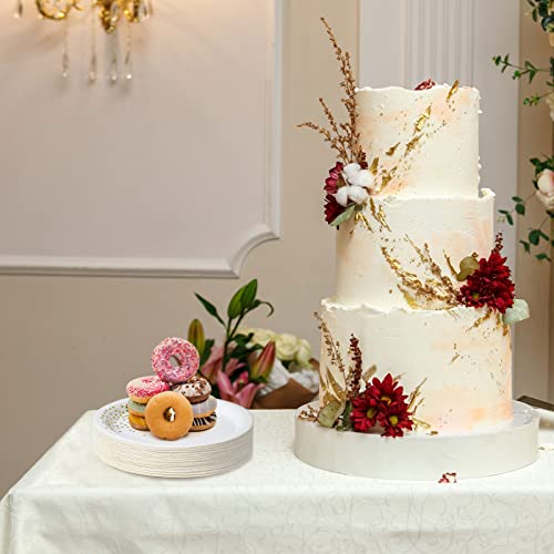 Simbago Gold Dots Party Paper Plates, 50 Pcs Disposable Party Supplies Dessert Paper Plates For Birthday Party,Wedding Birdal Christmas Baby Shower (7 Inches) #TOP5