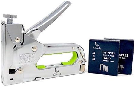 Heavy Duty Staple Gun 3 in 1, Hand Operated Stainless Steel Stapler, Brad Nailer, Tacker Tool w/BONUS 2000 Staples
