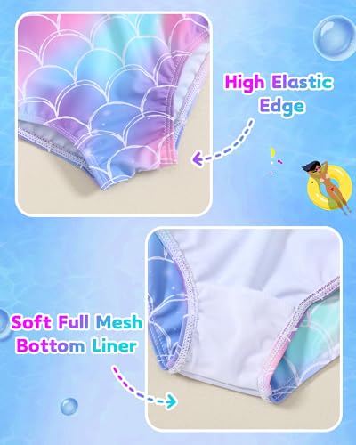 Girls Swimsuit One Piece Bathing Suit Quick Dry Beach Swimwear Cute Cross Shoulder Strap Swimming Suits 2-10 Years4