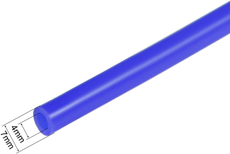 sourcing map Silicone Tubing, 5/32"(4mm) ID x 9/32"(7mm) OD 6.6ft(2m) Silicone Rubber Tube Air Hose Pipe for Pump Transfer Blue - Image 3