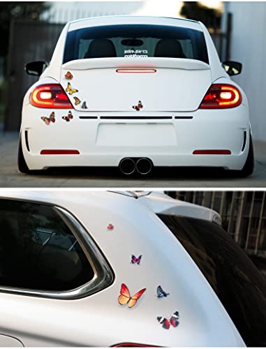 Butterfly Vinyl Car Stickers, Butterflies Insect Scratch Cover Waterproof Bumper Decals For Automotive, Motorcycle, Helmet, Luggage, Window, Wall, Home Decor, Easter (Type C) #TOP2