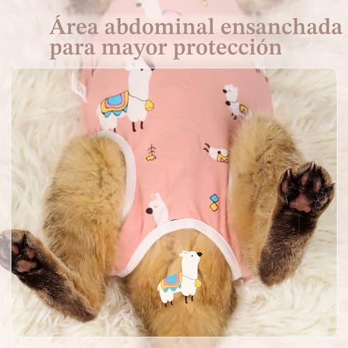 Miniatura 3 de Anwa - 2 Trajes De Recuperación Para Gatos, Transpirables, Para Después De Cirugía, Para Gatas Y Gatitos Con Heridas Abdominales