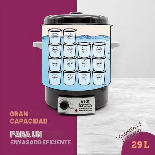 Miniatura 4 de Weck Wat 14a - Esterilizador Para Conservas 2000 W, Sin Temporizador, Esmaltado, 230 V