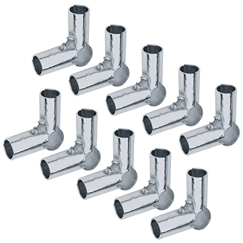 10 Pcs Three Port Pipe Clamp For Od 28Mm (1-1/16″) Lean Tube, 2.2Mm Thickness Carbon Steel L Shape Pipe Clip 1-1/16″ Dia Pipe 90 Degree Elbow Connector For Industrial Diy Projects #TOP5
