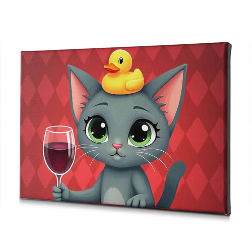 Tableau chat déco murale 40x60 cm pour habiller un mur vide