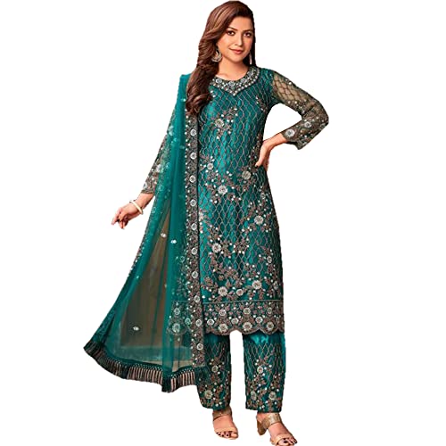 The kurti bazaar Traditional Wear Indian Designer Salwar Kameez Dupatta Dress Pakistani Ready to Wear Palazzo Suits (US, Numeric, 42, Regular, Regular, Choice 18)