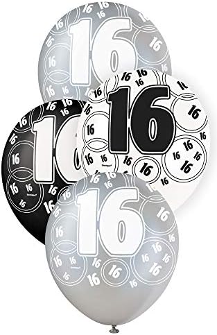 Unique Party 55433 - 66cm Hanging Swirl Glitz Blue Birthday Decorations, Pack of 6