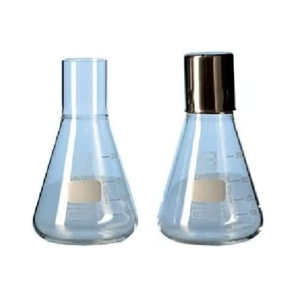 DURAN 21 771 32 Kulturkolben, Erlenmeyerform Hals gerade für Metall-Kappen, 79mm x 138mm, 200ml Inhalt, 10 Stück
