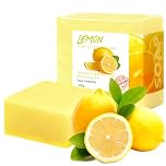 LOPHE Lemon Soap Bar, Refreshing Body Soap with Shea Butter & Olive Oil, Zesty Citrus Scent, Gentle Cleansing for Invigorating Daily Shower,100 g