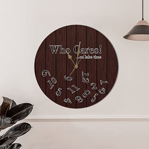 Reloj de pared redondo de madera 12 pulgadas silencioso miniatura 3
