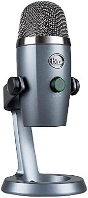 Logitech for Creator Blue Yeti Nano - Micrófono de condensador USB Premium, Grabación, Streaming, Gaming, Podcasting, PC, Mac, Efectos Blue VO!CE, Cardioide y Omnidireccional, Sin Latencia, Gris
