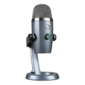 Blue Microphones Yeti Nano Premium USB-Kondensatormikrofon, Mit Blue VO!CE Vocal Effekten, Kompakte Maße, Latenzfrei, Für Gaming, Streaming und Podcasting auf PC und Mac – Grau