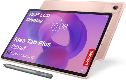 Lenovo Idea Tab Plus Tablet | wyświetlacz LCD 12,1" 2,5 K | 16:10 | MediaTek Dimensity 6400 | zintegrowana grafika Mali-G57 | 8 GB RAM | pamięć 128 GB | Android 15 | kolor piaskowy różowy | w zestawie