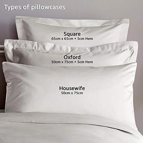 Luxurious Housewife Pillowcases | Pack of 2 | 50cm x 75cm | 200 Thread Count | Wrinkle-Resistant | Non-Iron | Breathable | Anti-Chafing | Hypoallergenic | Chemical-Free | Dust Mite Resistant (Black)