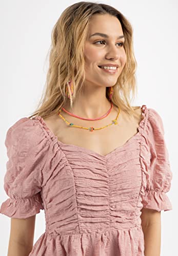 Robe à épaules dénudées isha Mini pour femme en coupe ajustée