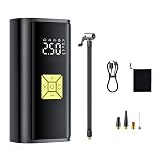 LOSUPSNAX Tire Inflator Portable Air Compressor for Lexus GX 470 GX 460 UX 250h, Cordless Air Pump with LED Light and Digital Pressure Gauge, Pumps for Car Tires, Bike, Balls,A Yellow