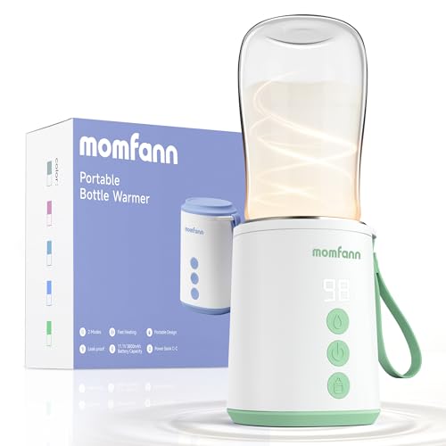 Image of MOMFANN Portable Bottle Warmer, Travel Baby Bottle Warmer for Breastmilk On The Go, Leak-Proof, 2 Modes Fast Heating