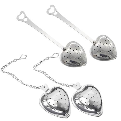 JYNXOR 4 Pcs Infuseur Thé, Filtre à Thé Boule à Thé en acier inoxydable, Infuseur à thé, Boule a the, Boule a the infuseur, Boule à Thé Passoire à Thé Tamis à Thé pour feuilles de thé,épices,Théières