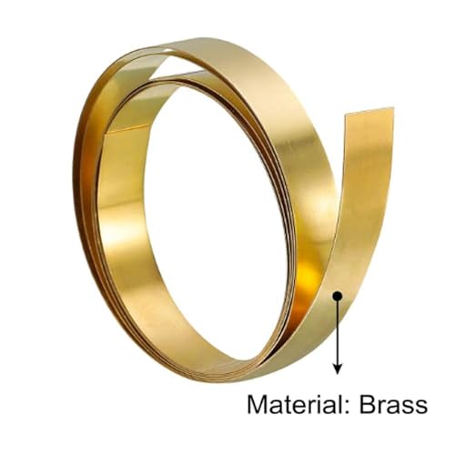 Thin Brass Strip Metal Foil 1000mm x10mm for Jewelry Crafting DIY (0.5x10x1000mm)