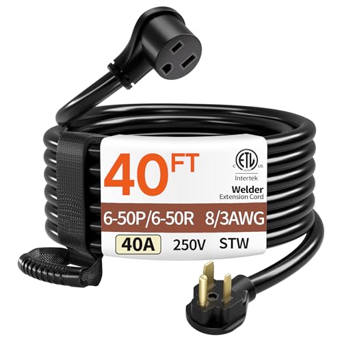 Image of Deeklify 40FT 40 Amp 8 Gauge Welder Extension Cord 6-50P/R 250V Heavy Duty