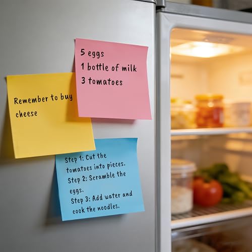 AiTodos 1200 Stück Haftnotizen, 76 x 50 mm, 12 Bücher - 100 Blatt/Buch, Sticky Notes zum Markieren und Hervorheben von Seiten, leicht zu beschreiben, selbstklebend, für Schule, Büro – 12 Farben