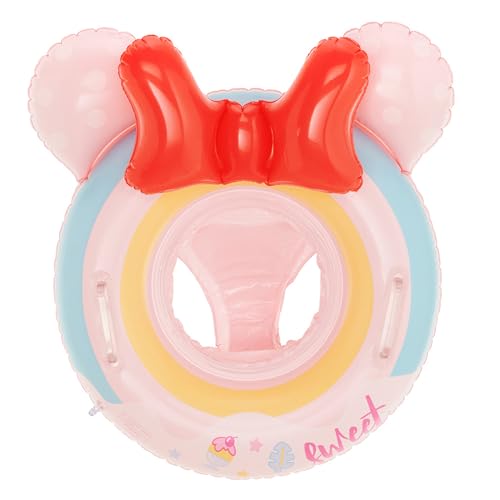 ベビーフロート 可愛いハンドル付き 足入れ 子供用浮き輪 お風呂 水遊び プール ビーチ 海水浴 水泳用品 男の子 女の子(ピンク)