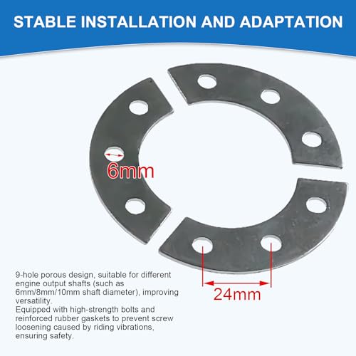 GUCIDDAK 9 Holes Sprocket Mount Kit for 49cc 66cc 80cc Engine Motorised Bicycle Bike Parts - Thumbnail 5
