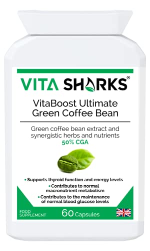 VitaBoost Ultimate Green Coffee Bean: 60 Vegan Capsules - Boost Metabolism, Support Thyroid Health, & Aid in Weight Management