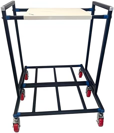 NEO STARNEOSTAR Classic Double Battery Inverter Trolley | Heavy-Duty Metal Stand with 2.5" Wheels | Black & White | 150 Kg Load Capacity | Battery Rack for Two Batteries.
