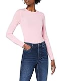 Strickpullover Amazon-Marke: MERAKI Merino Pullover Damen mit Rundhals, Rosa (Pale Pink), 34, Label: XS