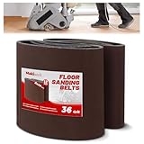8 inch x 19 inch 36 Grit Sanding Belts, 12 Pack, EZ 8 Drum Sander Sandpaper Rolls for Woodworking and Floor Polishing, Aluminum Oxide Sander Sleeves