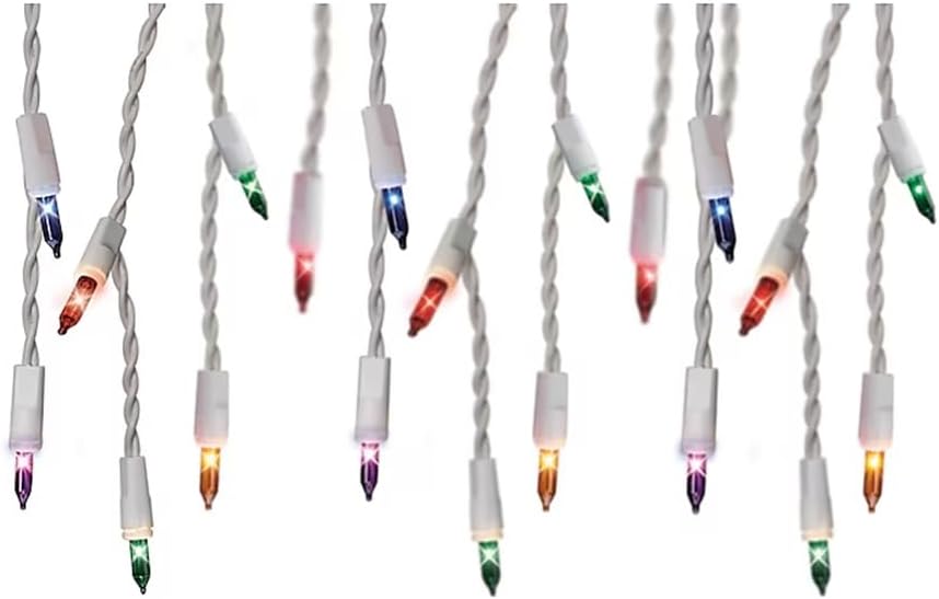 GE String-A-Long Juego de luces de carámbano multicolor de 300 luces (1)