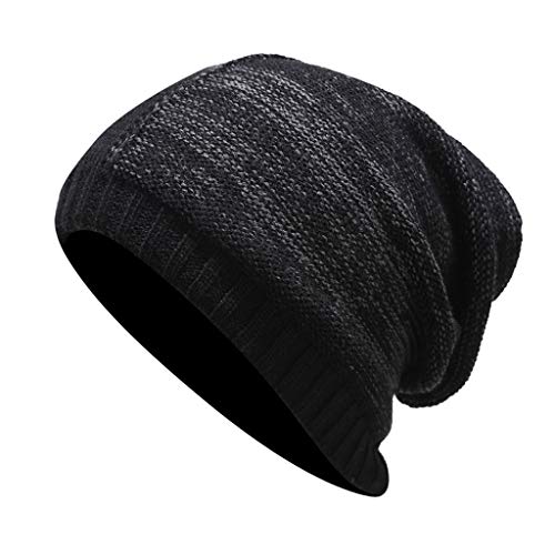 MerryWould Sombrero de Invierno, Sombreros para Mujeres y Hombres,Gorros de Punto Sombreros de Suave Encantador Invierno de Lana Gorra de esquí al Aire Libre de Invierno (Negro) Cover