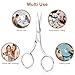 2-Pack Small Scissors, Professional Eyebrow & Facial Hair Scissors - Stainless Steel Precision Grooming Kit for Women & Men | 3.5” Straight Tip for Eyebrows, Beard, Nose, Mustache & Ear Hair Scissors