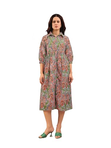 Image of PURVAJA Women's Cotton Dress(Floe-215-218)