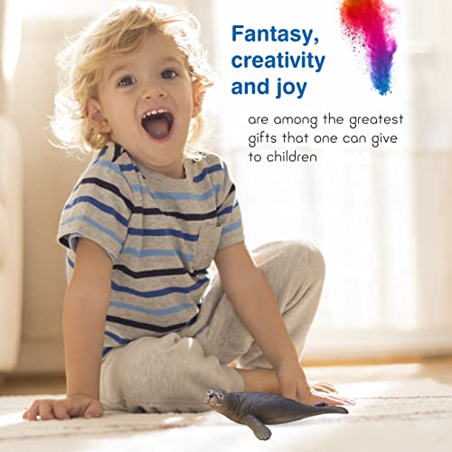 Maloa™ Seal Toy Hand-Painted + Ebook, Large Animal Figurines 8 Inch, Realistic Ocean Toy, Animal Toys For Children, Realistic Animal Figures From 3 Year Up #TOP5