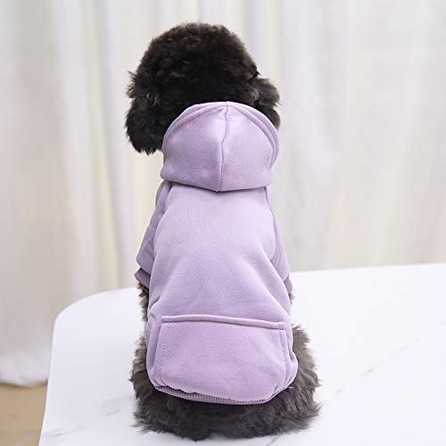 Idepet Pet Dog Hoodies Dog Clothes For Small Dogs Vest Chihuahua Clothes Warm Coat Jacket Autumn Puppy Outfits Cats Dogs Clothing(Xs, Purple) #TOP3