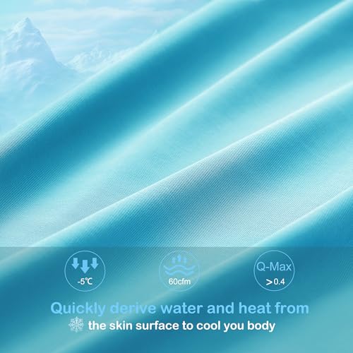 Moonrite Cooling Blanket Twin Size, Q-max > 0.45 Japanese Arc-chill Cooling Comforter for Hot Sleepers, Silky Soft Breathable Cool Blanket fot Summer Night Sweats,Blue,68x88 by Moonrite - Used condition - Image 4