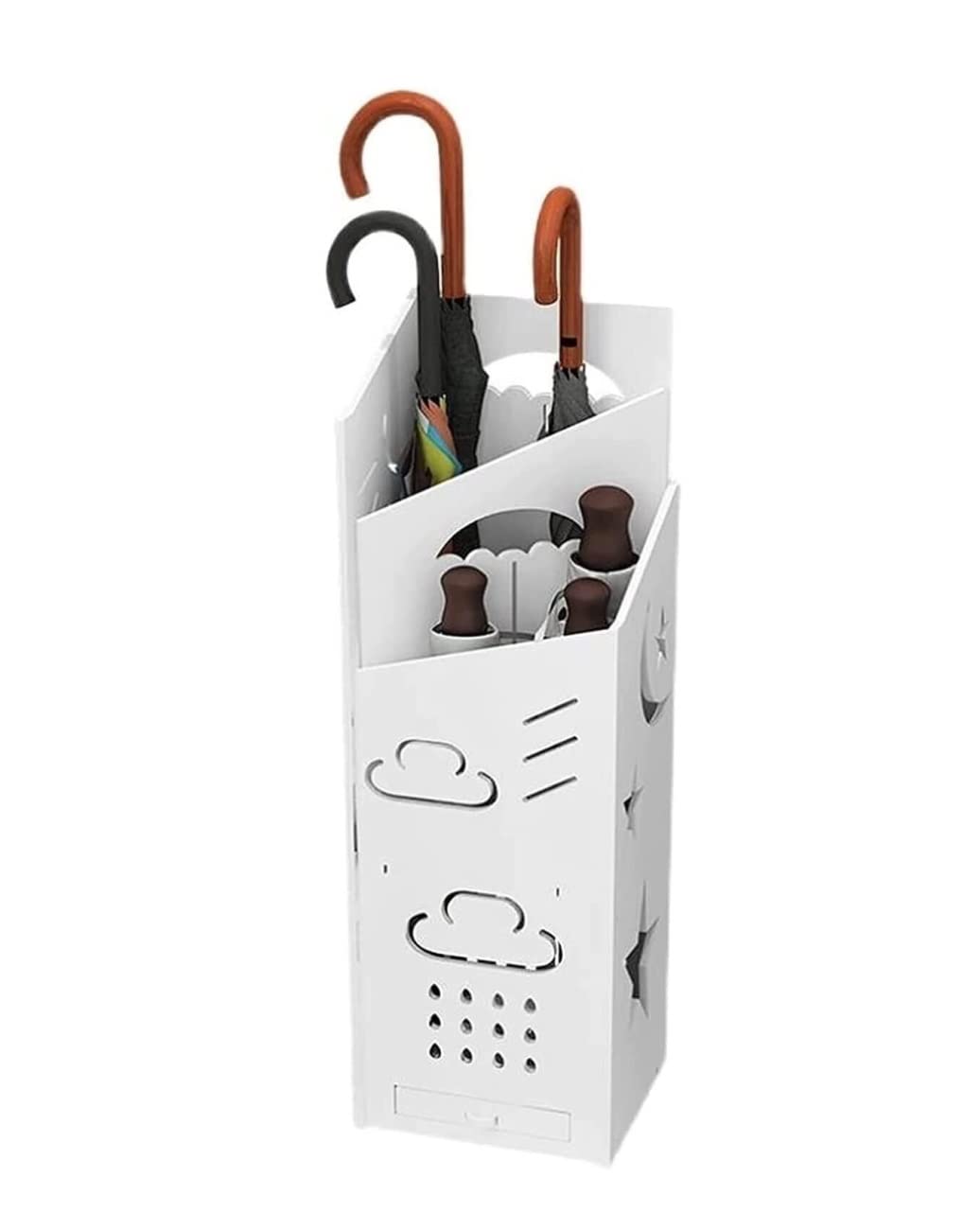 DFGHNBVC Space-Saving Umbrella Stand With Hidden Drip Tray - Indoor Umbrella Holder Nizer For Home Office - Stylish Umbrella Rack For Canes And Umbrellas