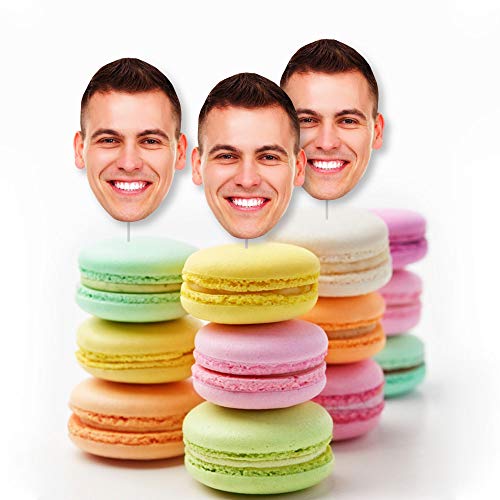 Big Dot Of Happiness Fun Face Cutout Dessert Cupcake Toppers - Custom Photo Head Cut Out Clear Treat Picks - Upload 1 Photo - Set Of 24 #TOP3