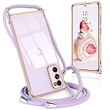 YINLAI Coque pour Samsung Galaxy S20 FE 4G/5G avec Cordon réglable Coque Samsung S20 FE Silicone avec Motif lanière Mignon Antichoc Protection complète du Corps Etui Samsung Galaxy S20 FE 5G - Violet